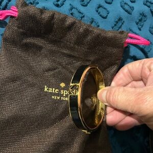 Kate Spade Black and Gold Watch Bangle